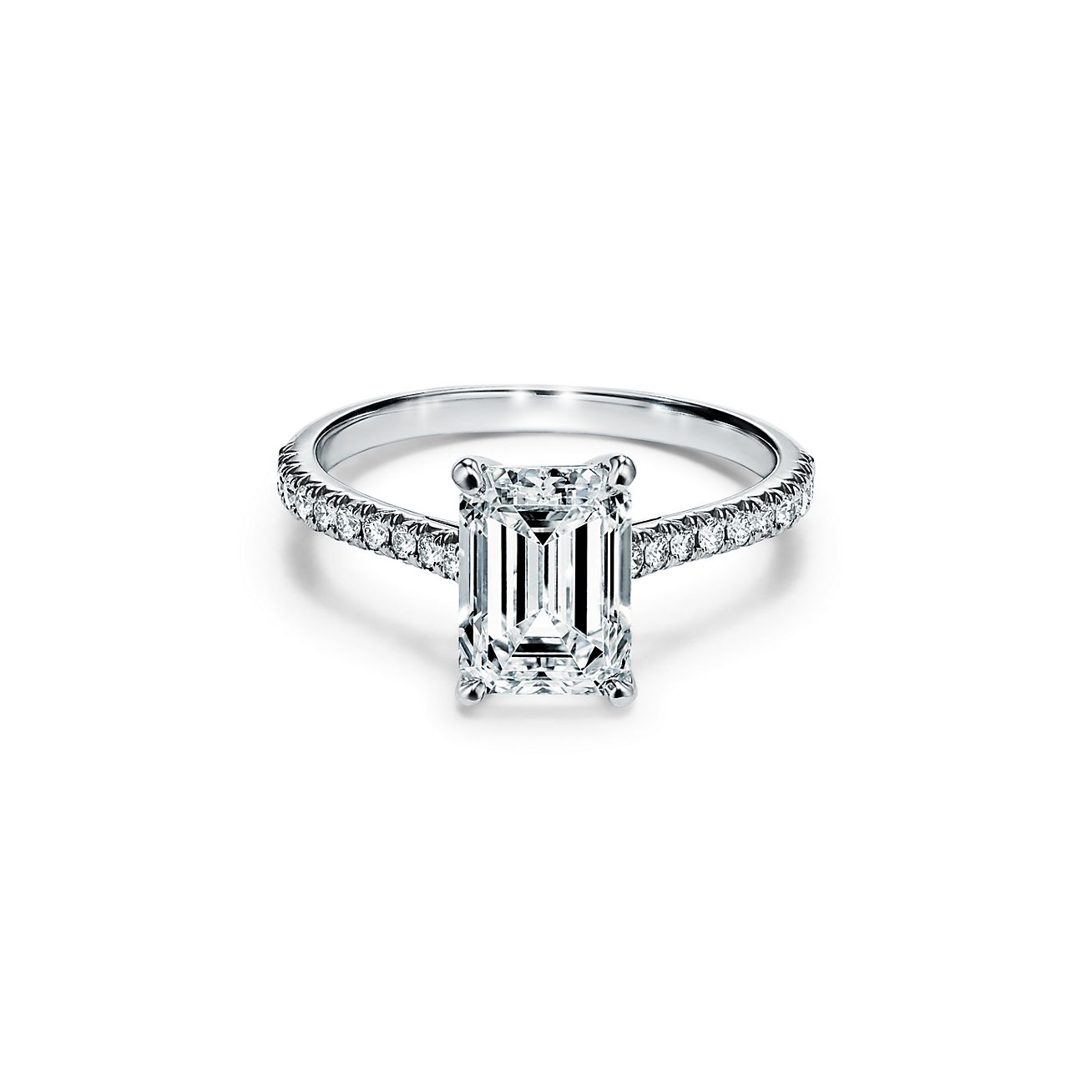 925 sterling silver Emerald Cut With Double Halo Ring Set I Ladies Ring