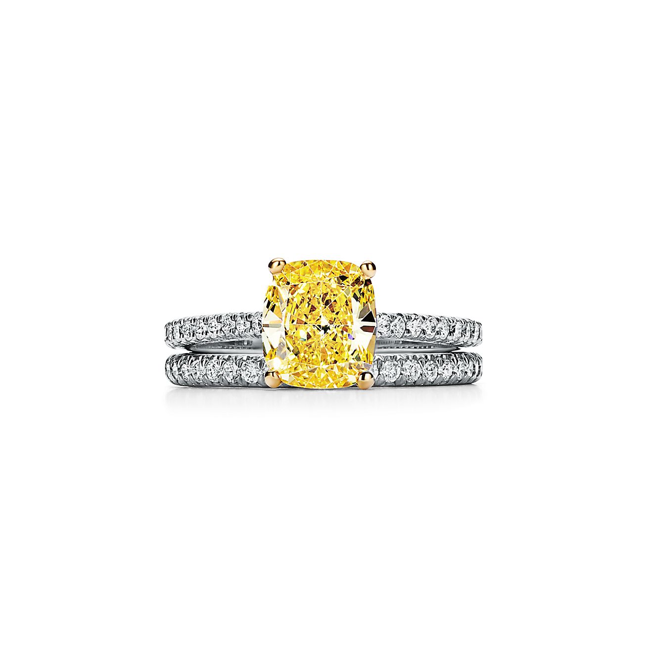 Fancy Yellow Pear Shaped Diamond Ring - Pear Shape Yellow Diamond  Engagement Ring