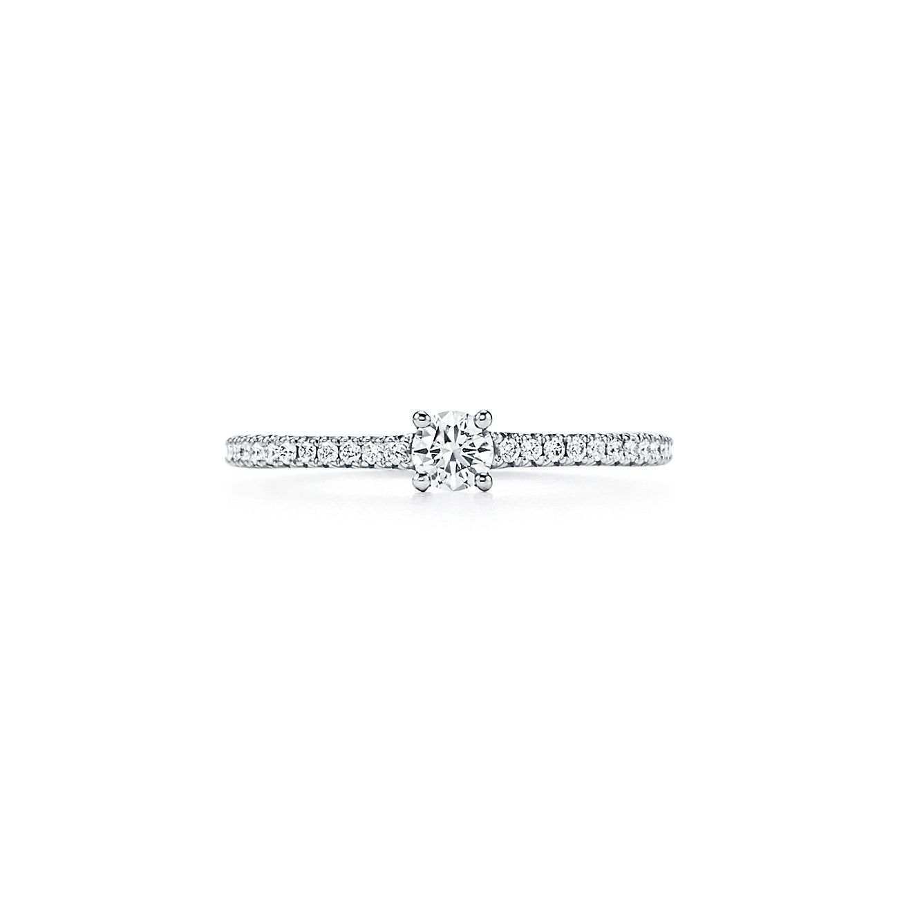 Tiffany Novo® round ring in platinum 