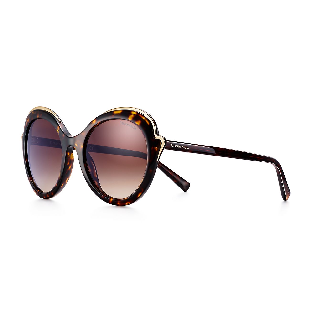 Tiffany Paper Flowers Cat Eye Sunglasses In Tortoise Acetate