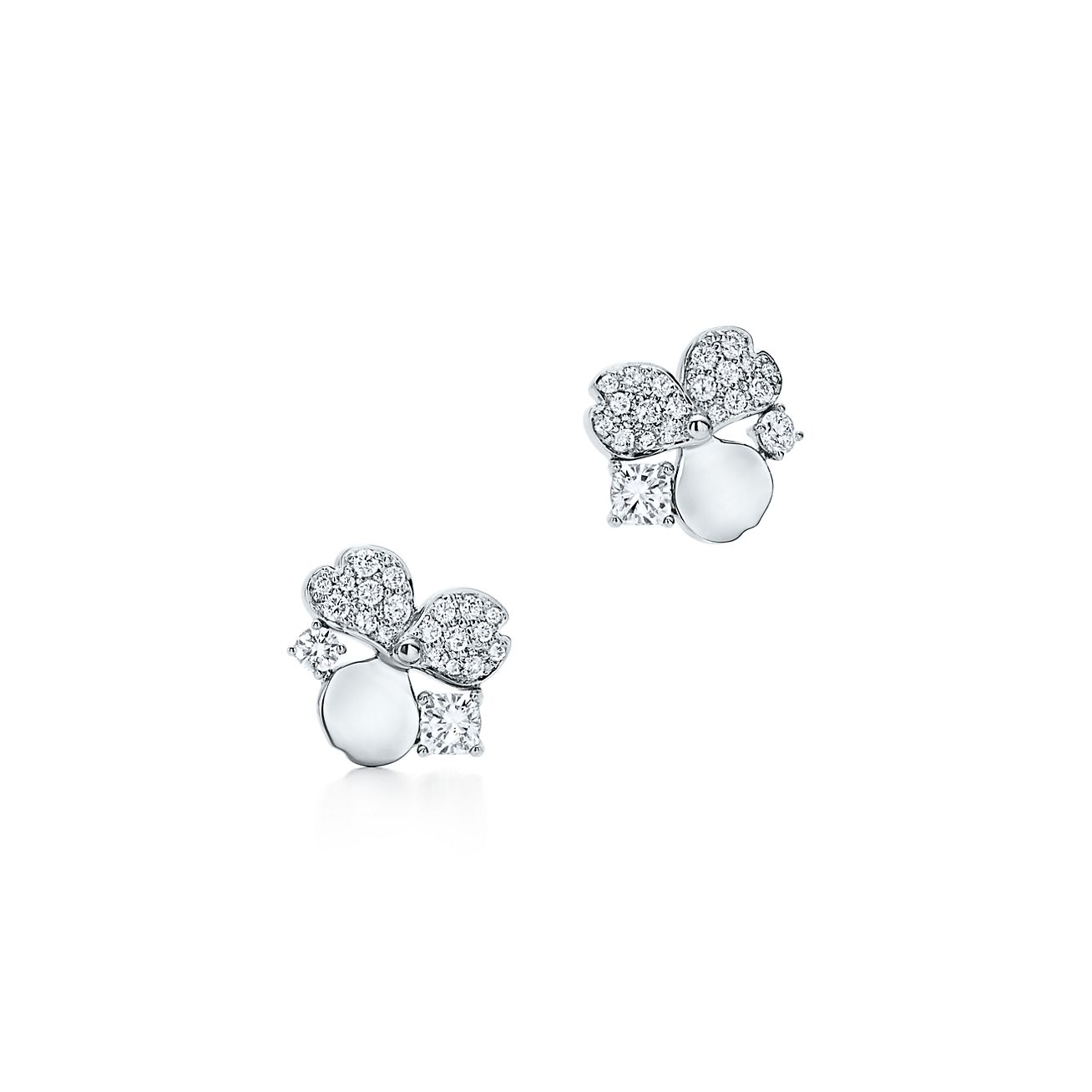 diamond flower earrings tiffany