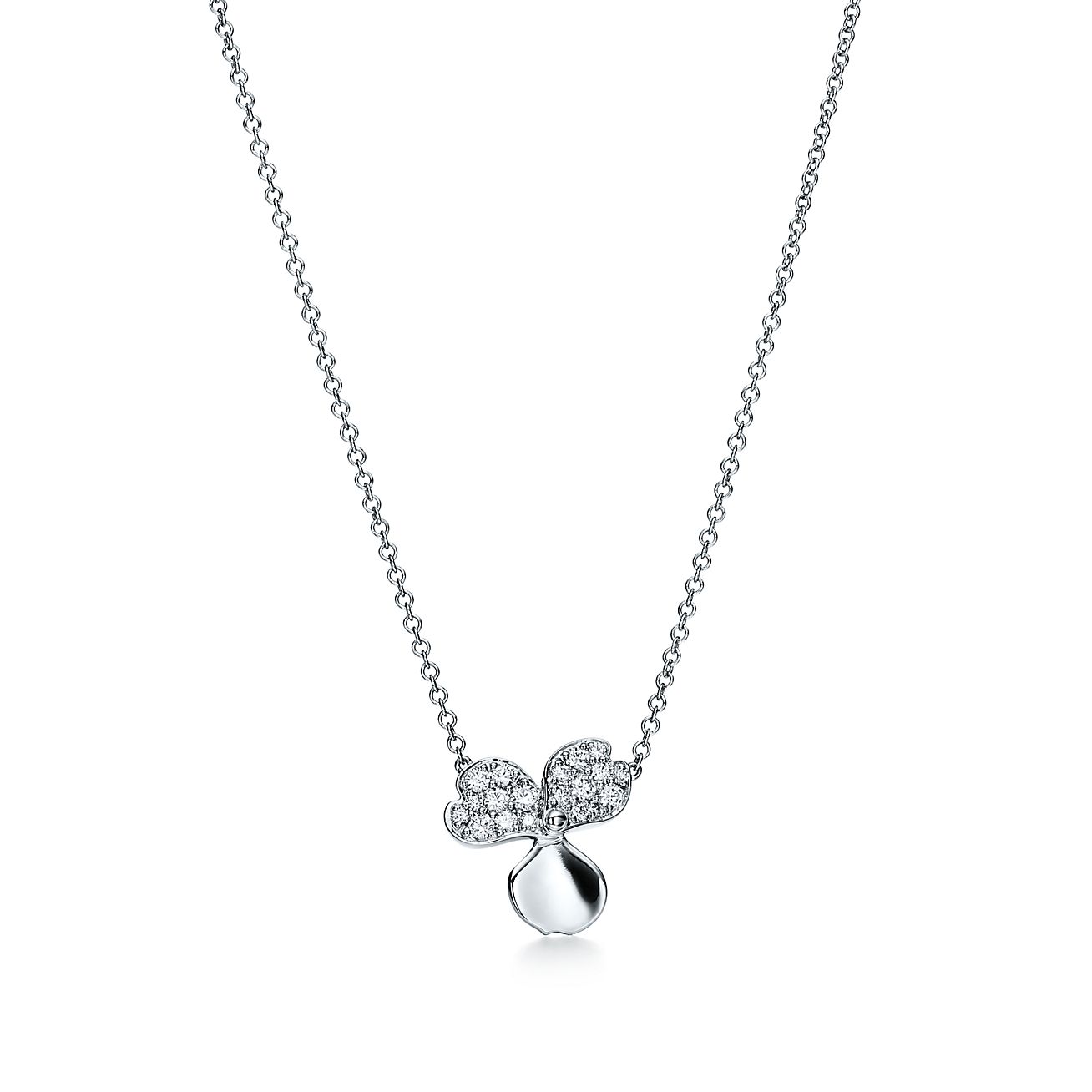 tiffany flower diamond necklace