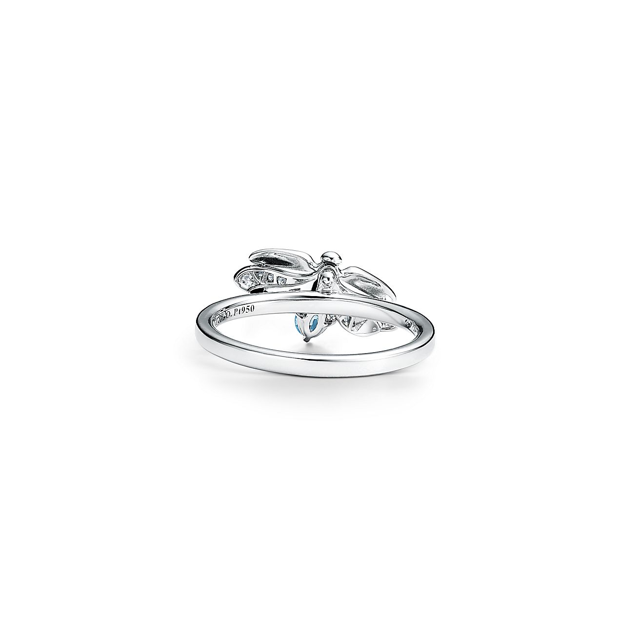 Tiffany Paper Flowers Firefly Ring Mit Diamant Und Aquamarin In