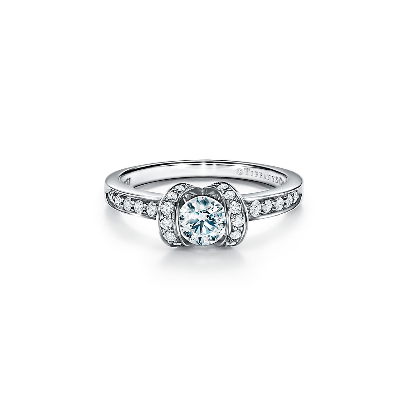 tiffany bow ribbon engagement ring