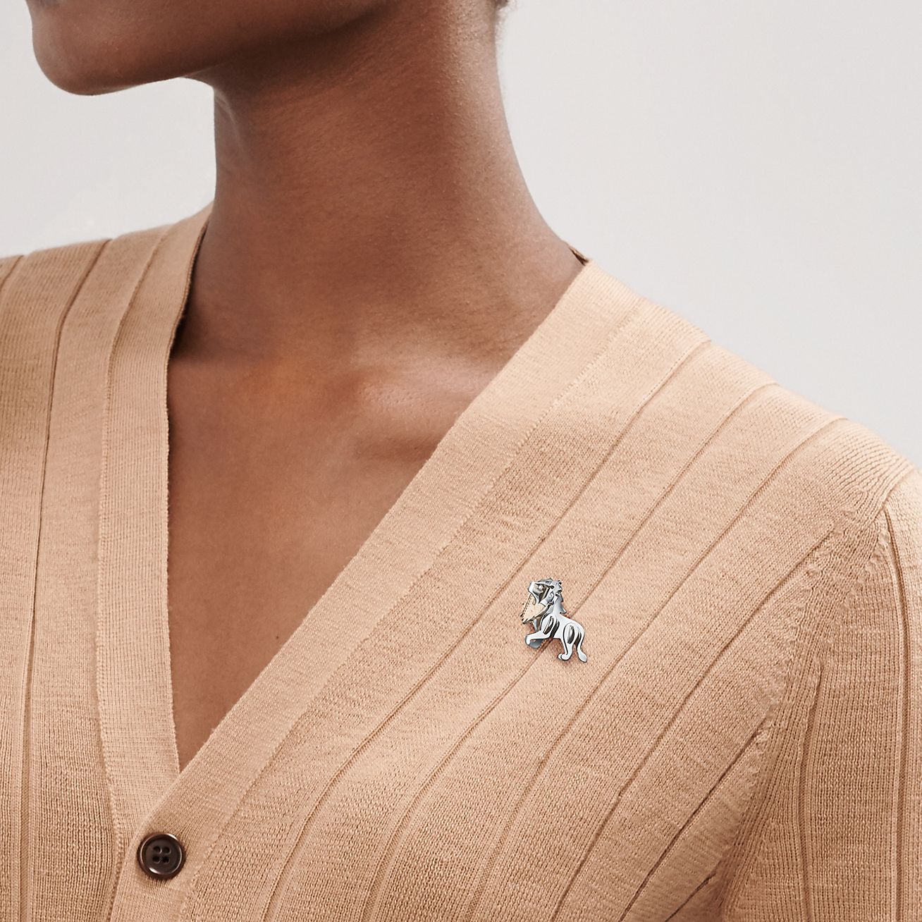 Tiffany Save the Wild Lion Brooch