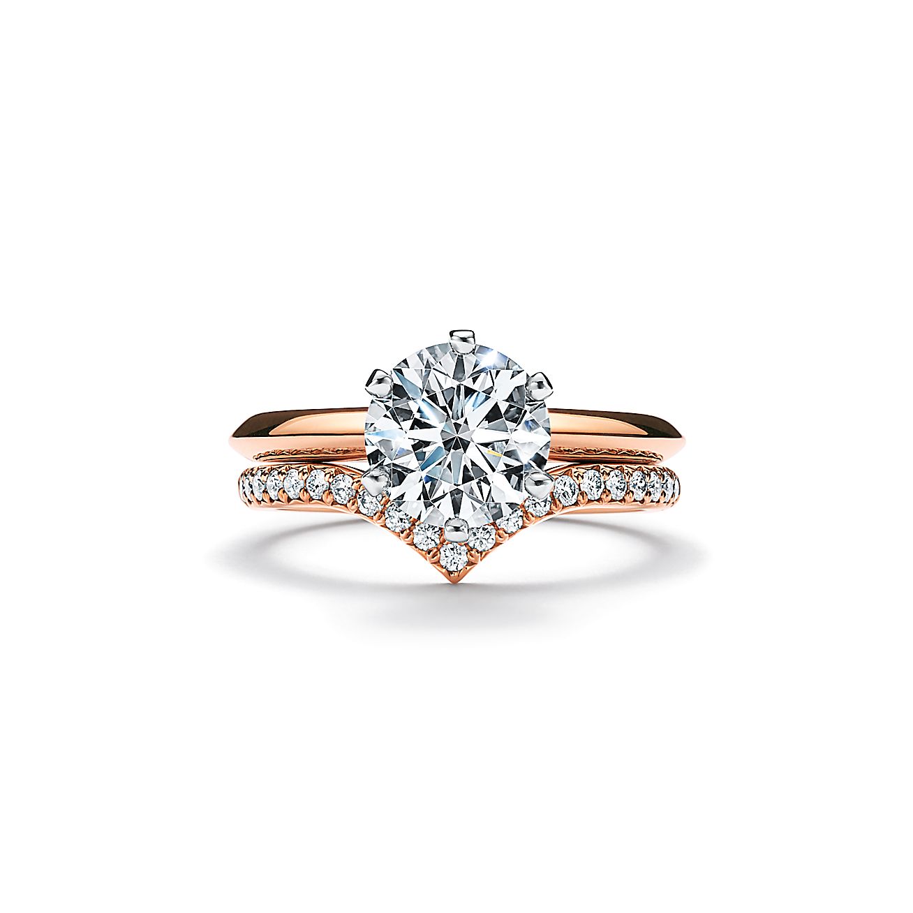 Tiffany® Setting 18K玫瑰金訂婚戒指 - Alternate shot 5