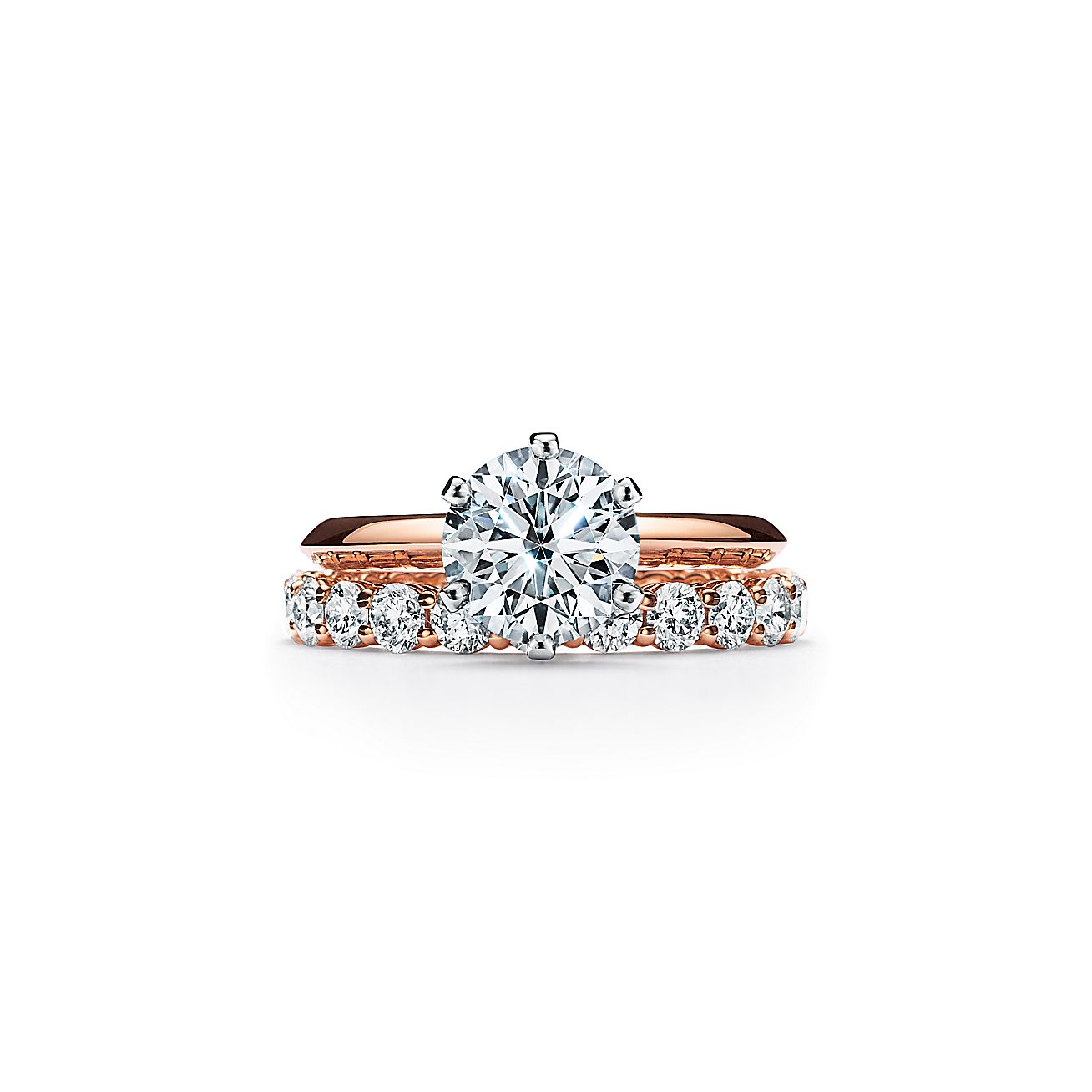 Tiffany® Setting 18K玫瑰金訂婚戒指 - Alternate shot 4