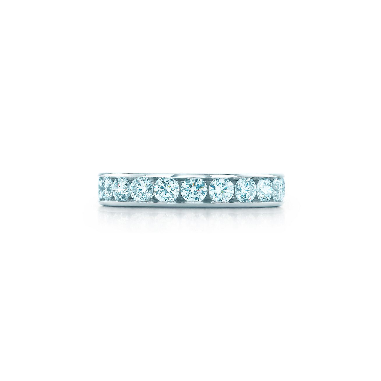 Tiffany Soleste® Cushion-cut Double Halo Engagement Ring with a Diamond  Platinum Band