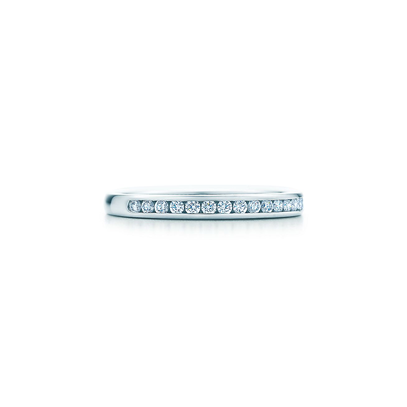 Tiffany® Setting Wedding Band in Platinum with a Half-circle of