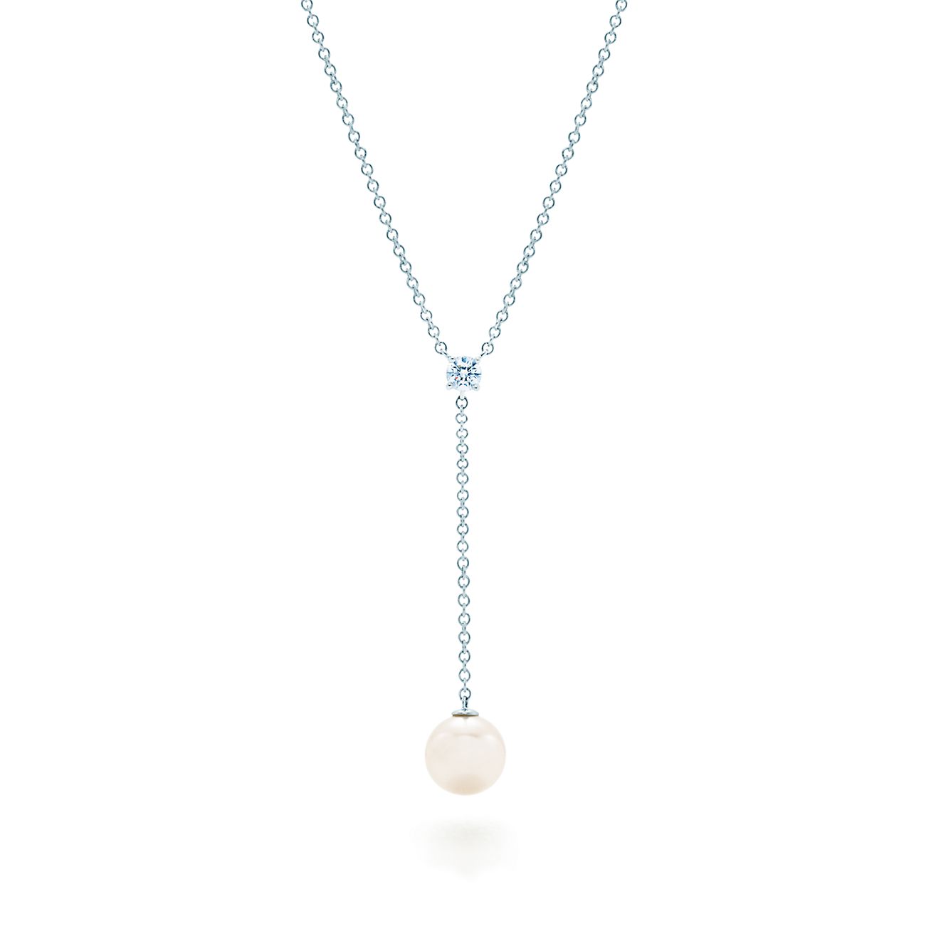 Tiffany Signature™ Pearls 白金垂墜式吊 