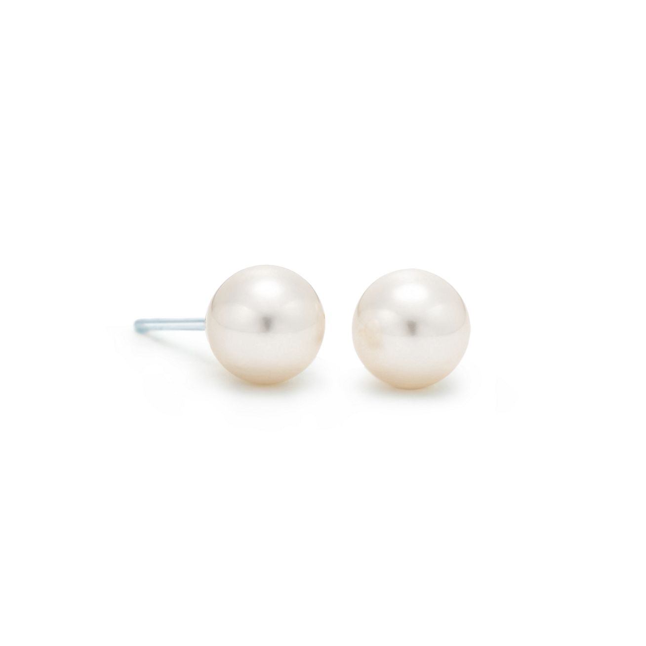CLassic AAA 4-5MM white Nature Round Akoya Pearl earring 14K solid gold 