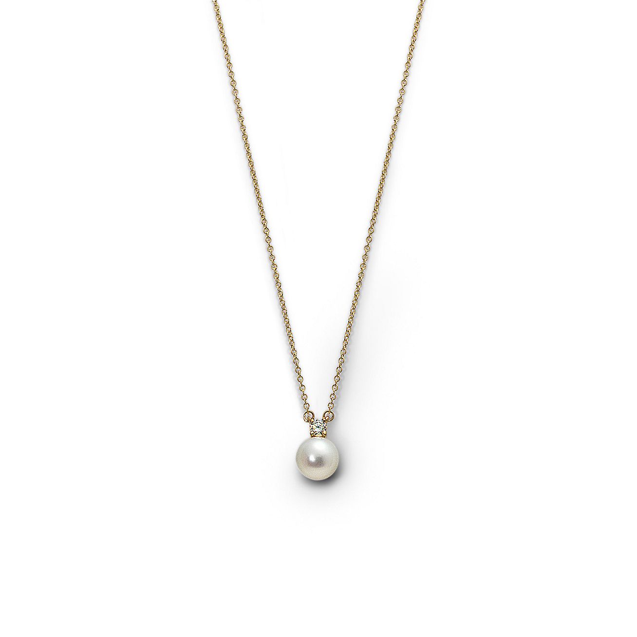 Tiffany single hot sale pearl necklace