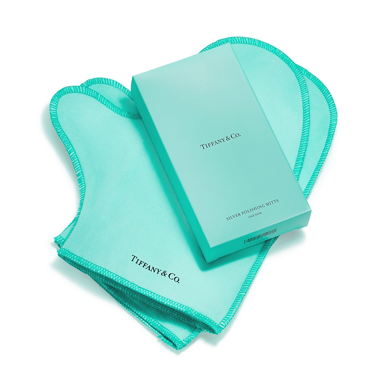 Tiffany Silver Polishing Mitts in Tiffany Blue® fabric. Tiffany & Co. US
