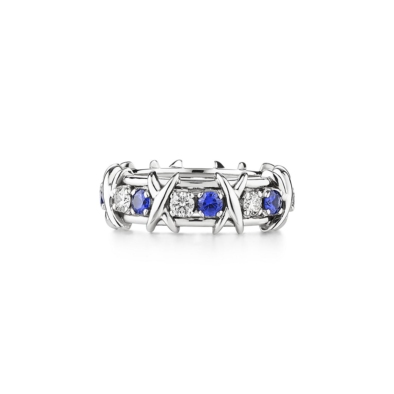 Sixteen Stone by Tiffany Ring with Diamonds and Sapphires - Alternate shot 1 - Alternate shot 2