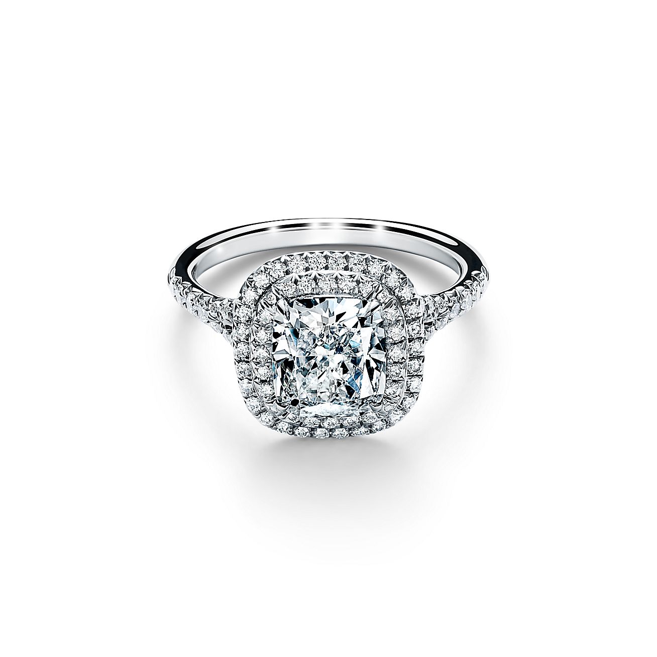 Pomolvochnoe Kolco Tiffany Soleste S Brilliantom Ogranki Kushon Iz Platiny Tiffany Co