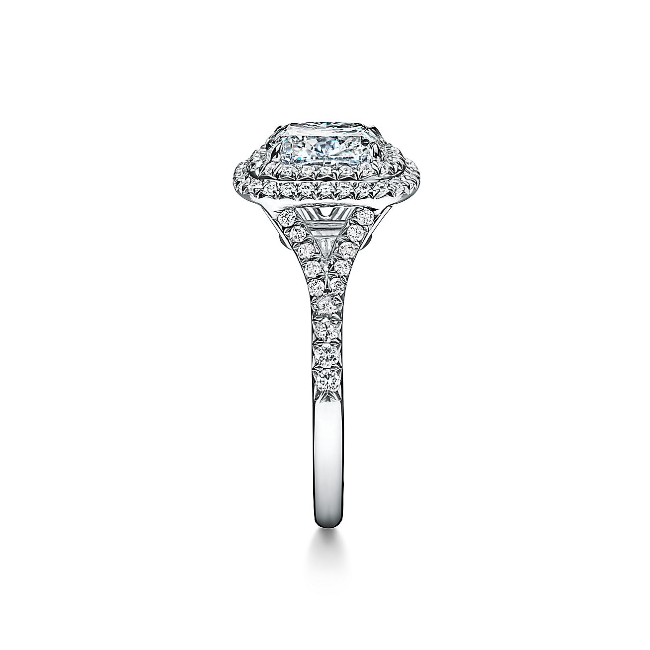 Pomolvochnoe Kolco Tiffany Soleste S Brilliantom Ogranki Kushon Iz Platiny Tiffany Co