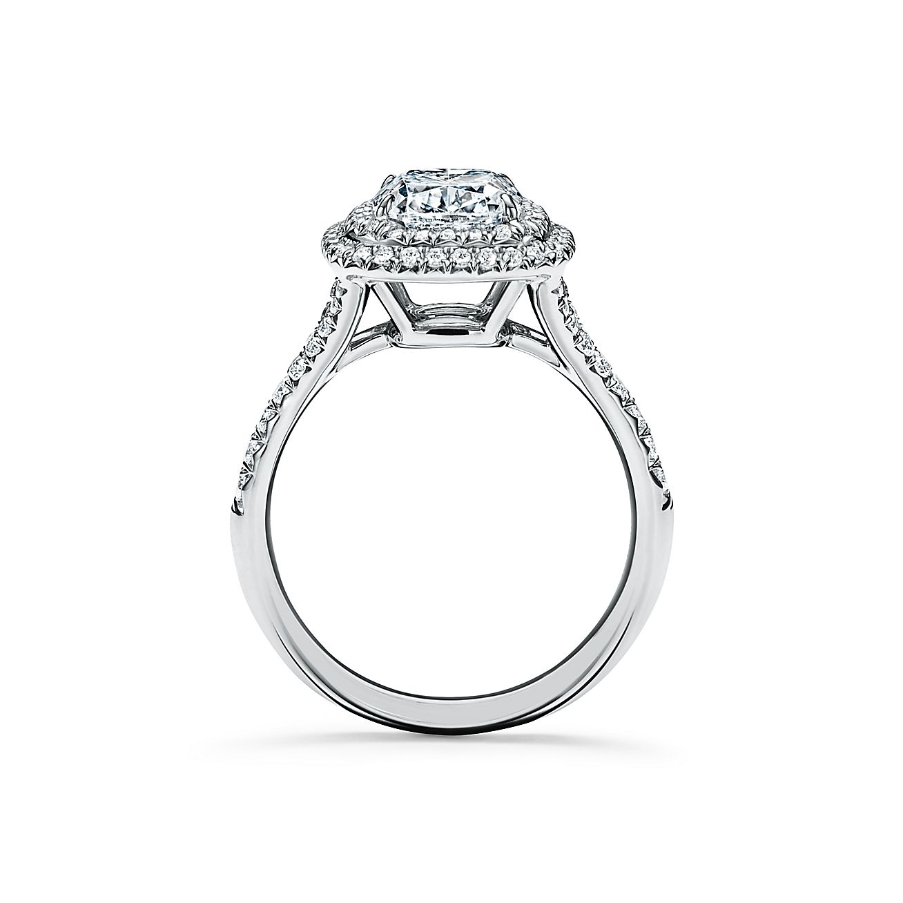 Pomolvochnoe Kolco Tiffany Soleste S Brilliantom Ogranki Kushon Iz Platiny Tiffany Co