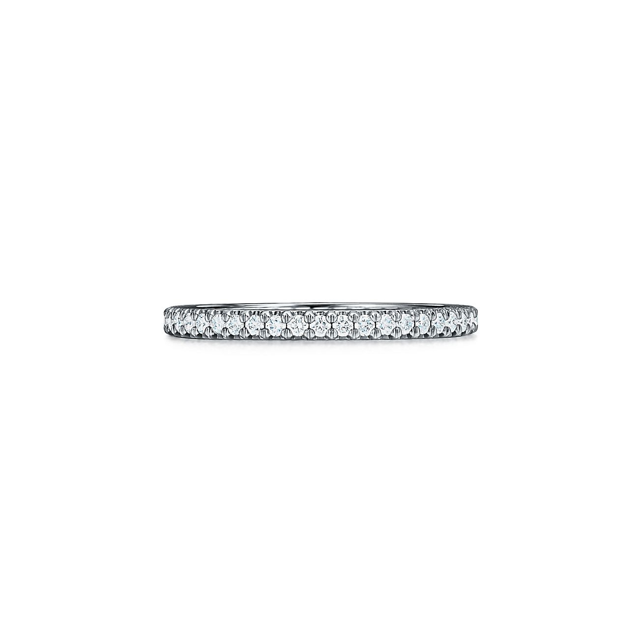 Tiffany Soleste 鉑金整圈鑲嵌鑽石戒指 
