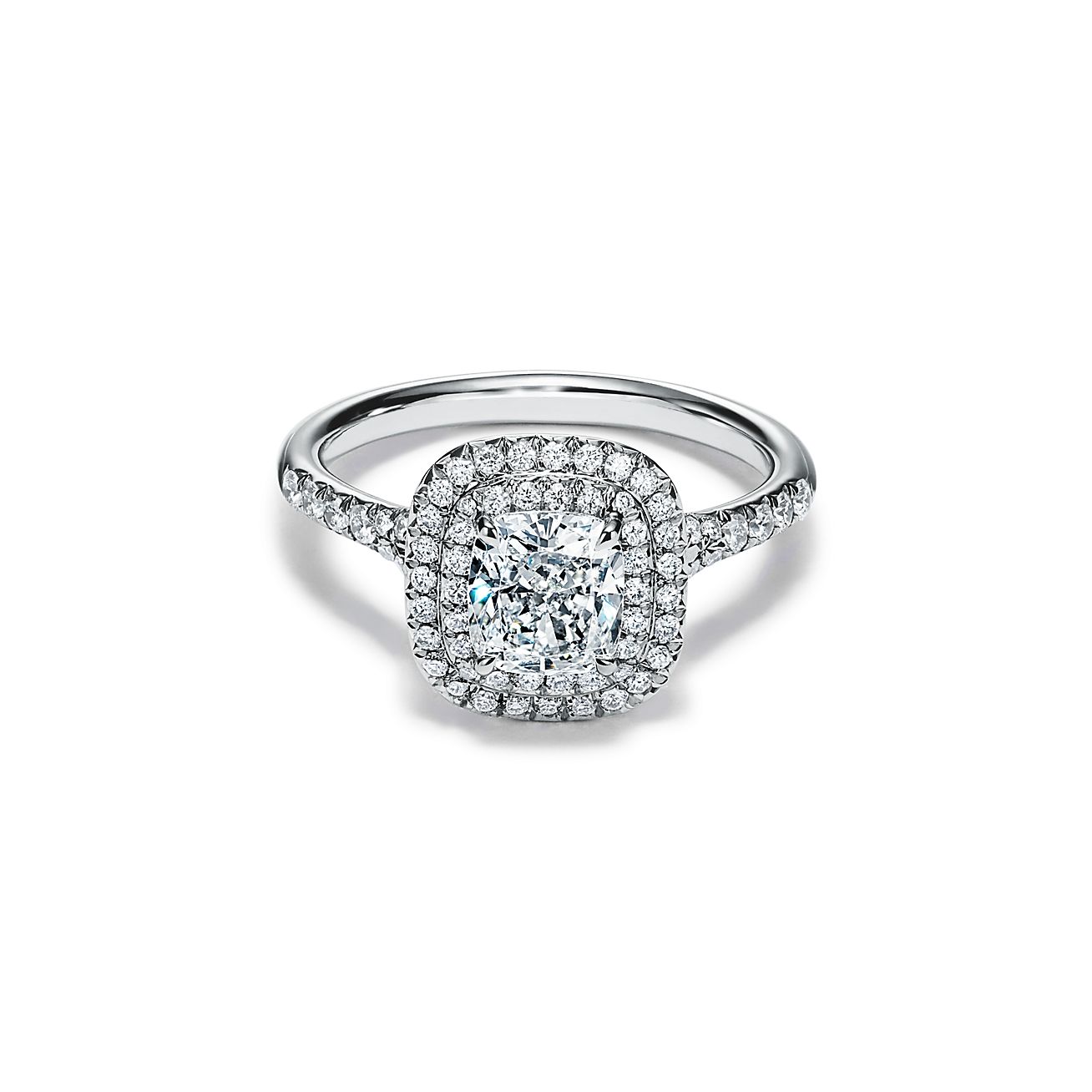 tiffany and co cushion cut engagement ring