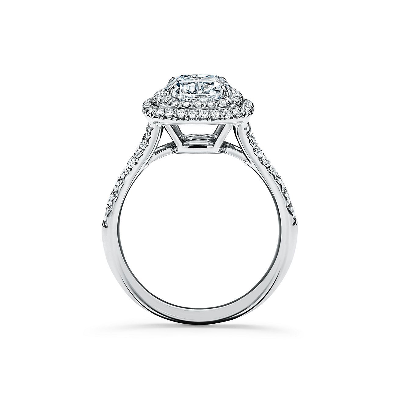 tiffany round halo engagement ring