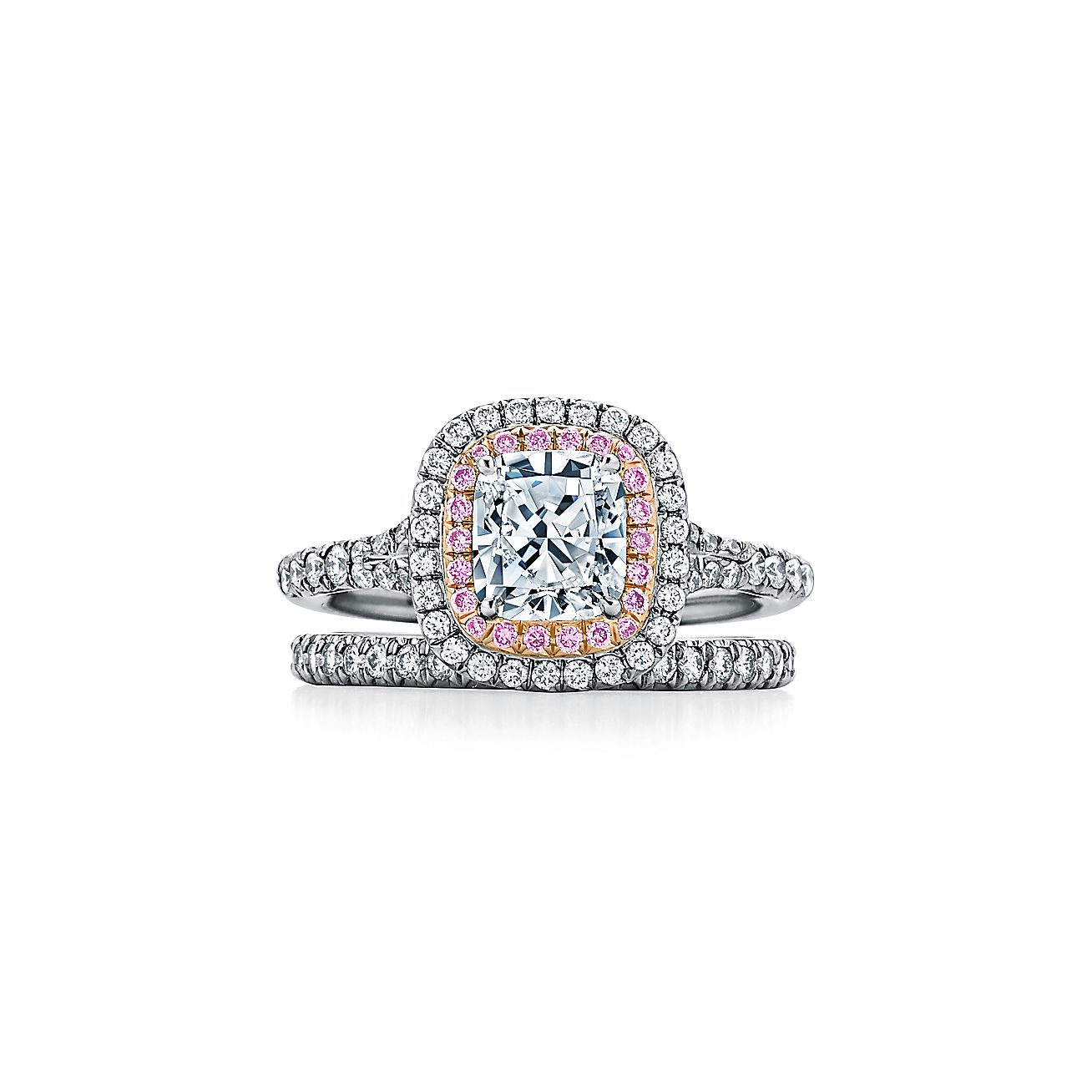 Tiffany & Co. Soleste Pink Tourmaline Diamond Halo Pendant, Pampillonia  Jewelers