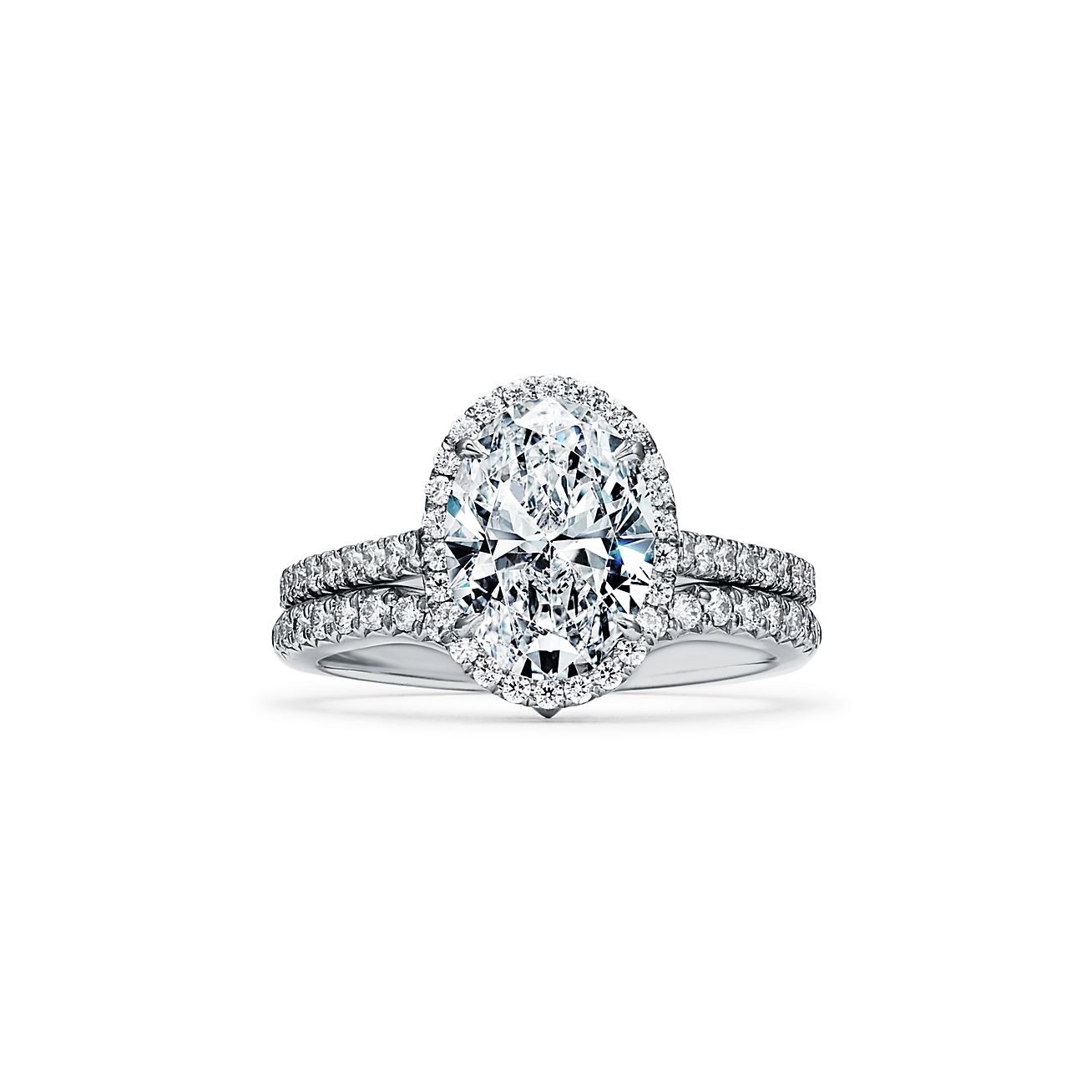 tiffany soleste oval halo engagement ring