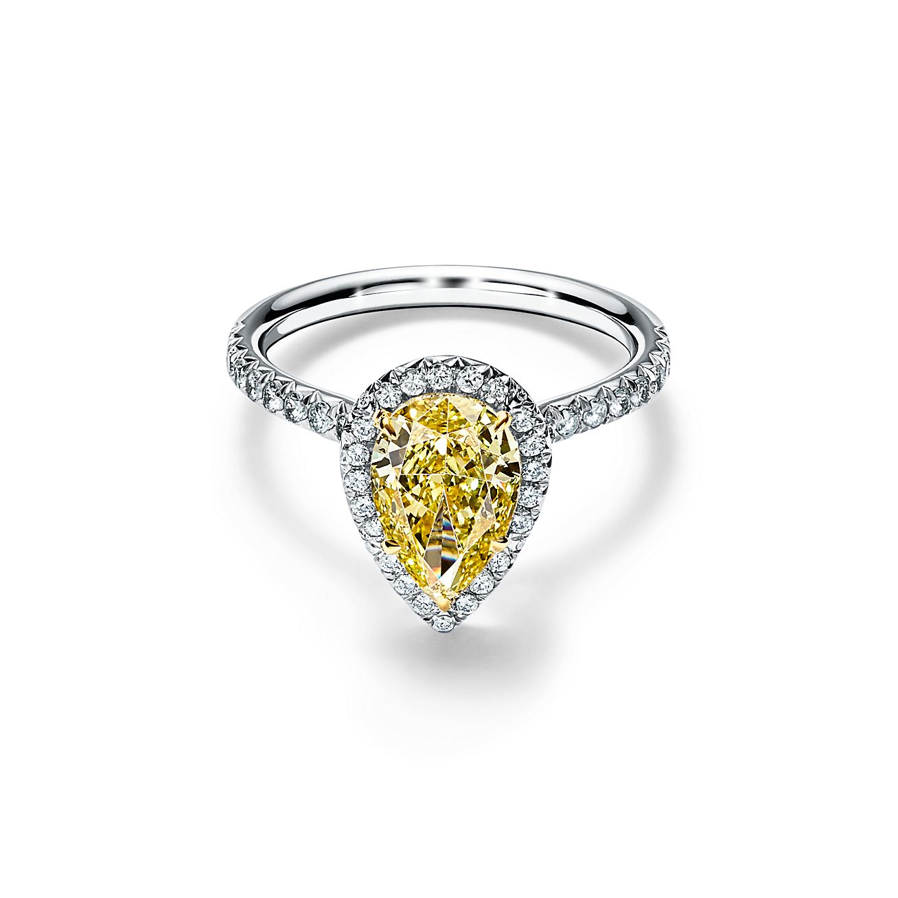 tiffany pear shaped diamond ring