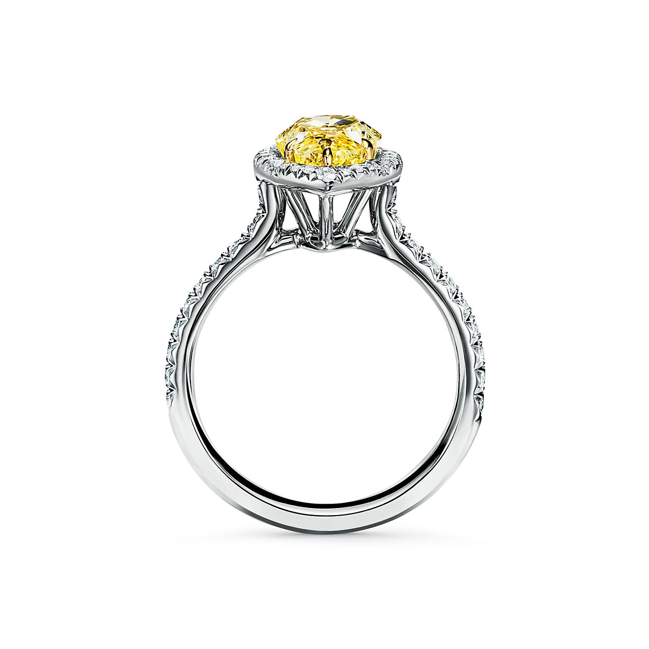 tiffany soleste pear shaped halo engagement ring