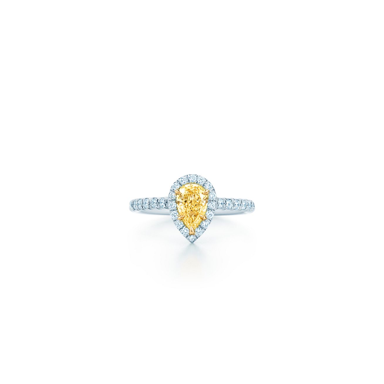 tiffany pear halo engagement ring