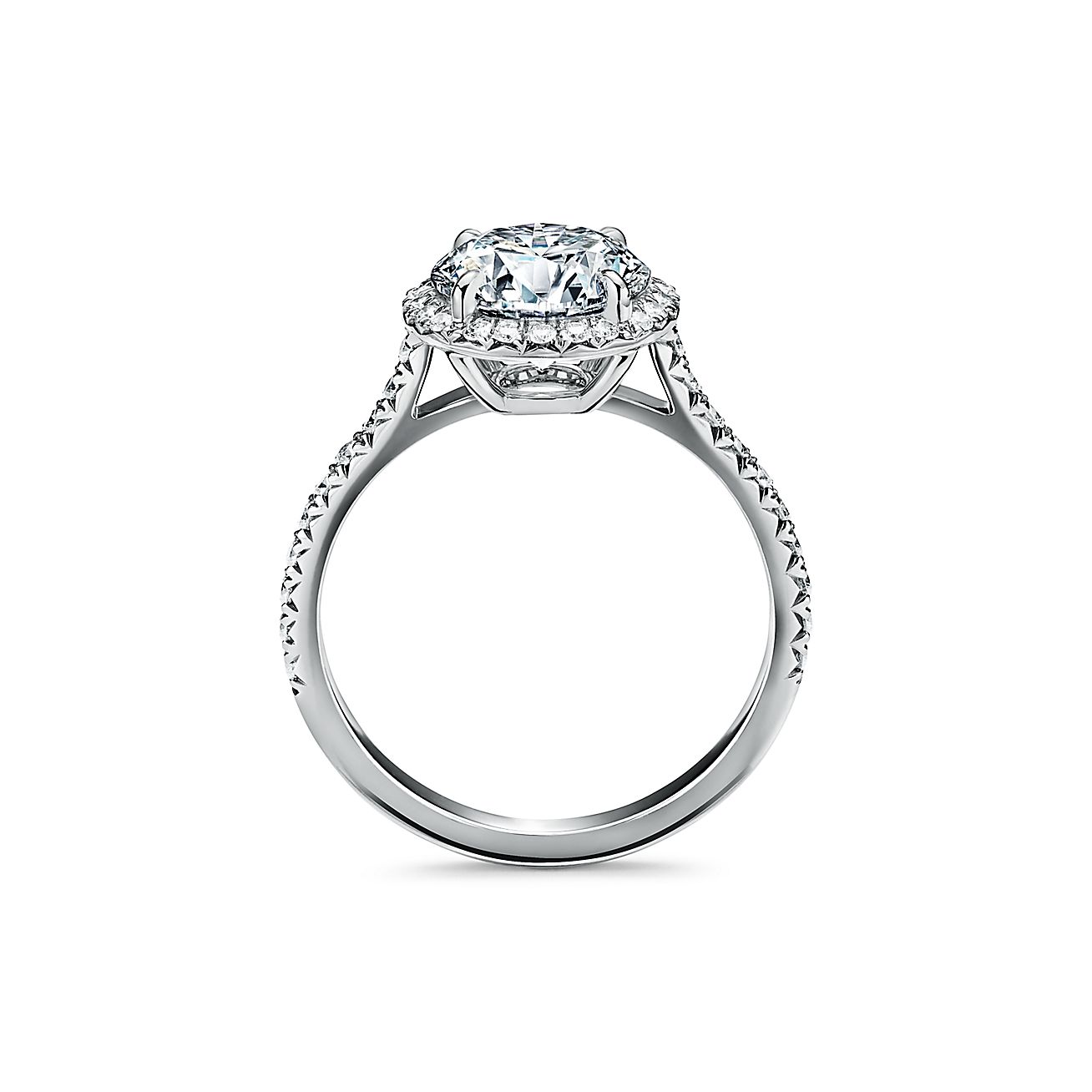 halen Onenigheid Voorkomen Tiffany Soleste® Round Brilliant Engagement Ring in Platinum