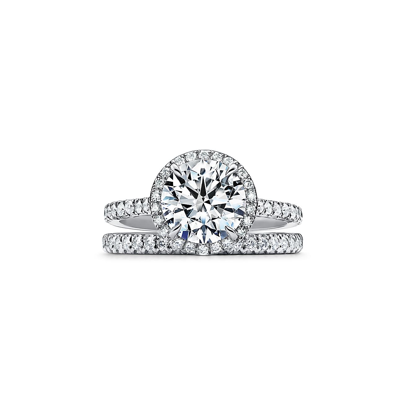 halen Onenigheid Voorkomen Tiffany Soleste® Round Brilliant Engagement Ring in Platinum