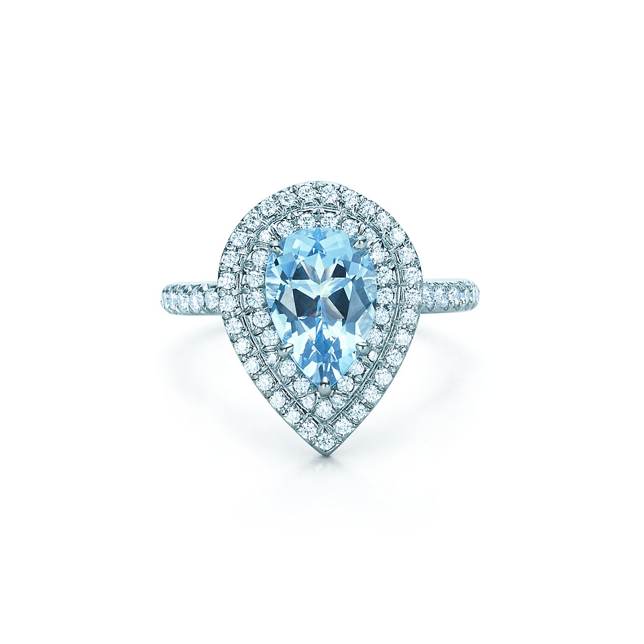 anello acquamarina goccia