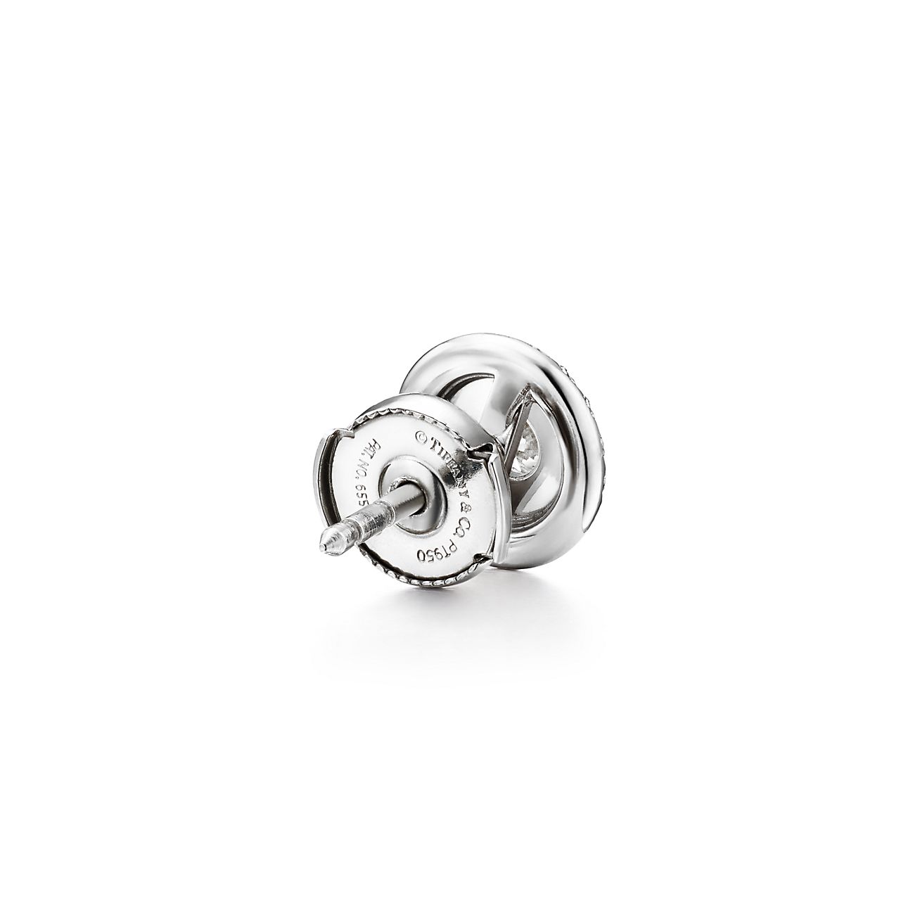 Tiffany Soleste® earrings in platinum with round brilliant diamonds. |  Tiffany & Co.