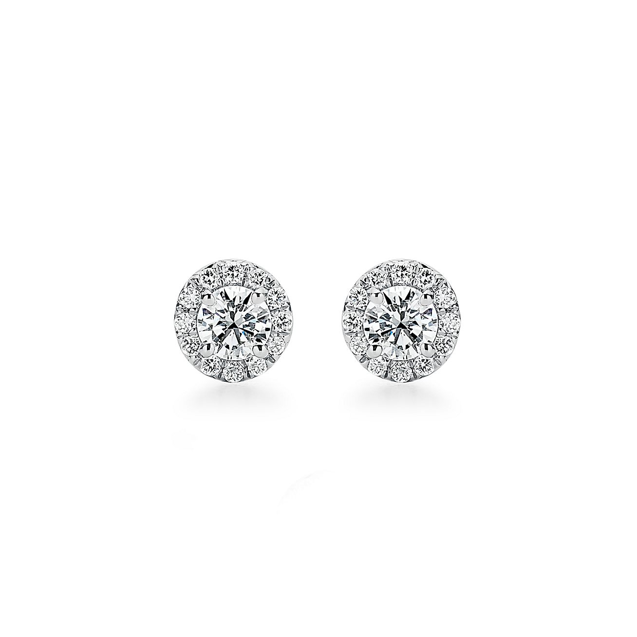 Tiffany Soleste® earrings in platinum with diamonds. | Tiffany & Co.