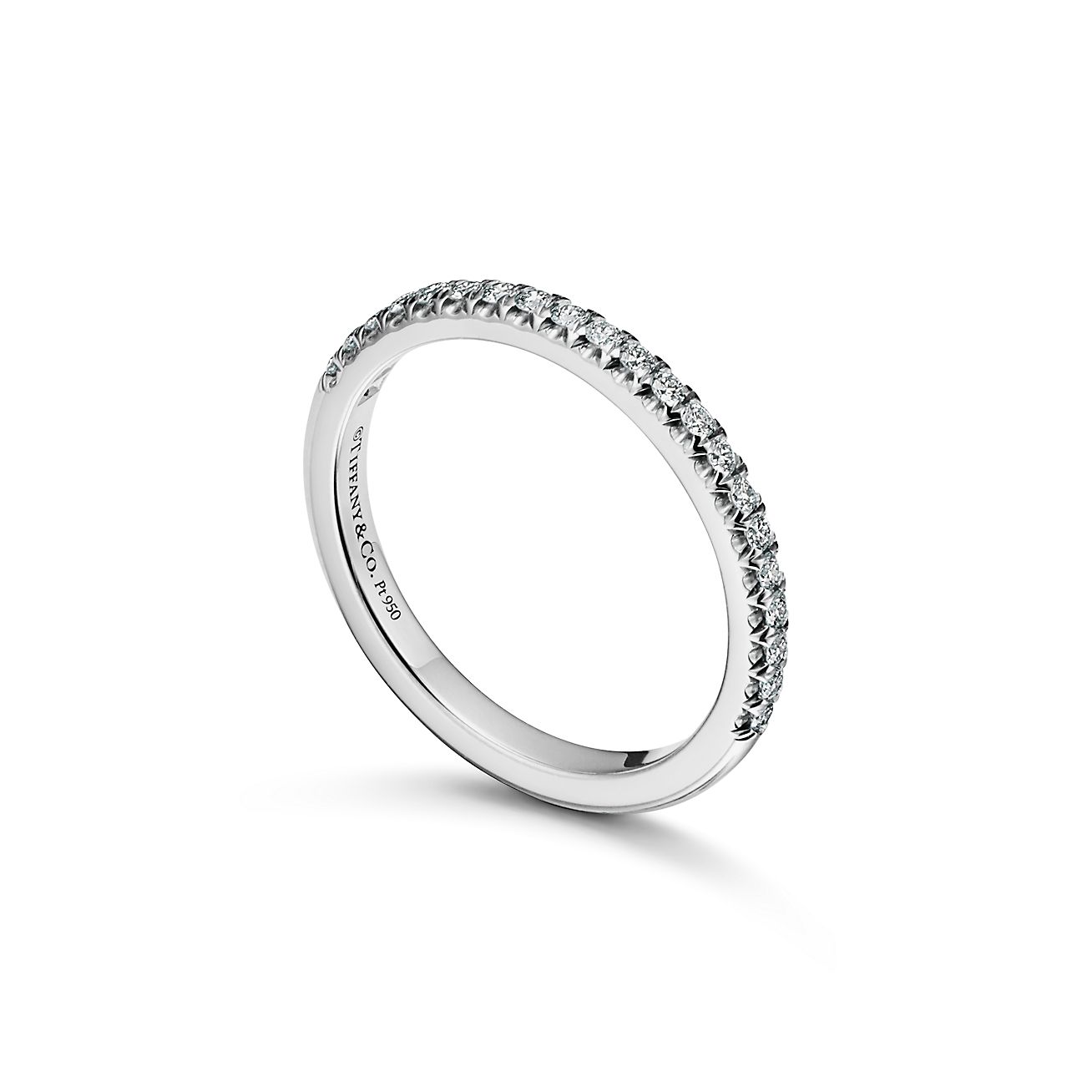 Tiffany Soleste® Half Eternity Ring in Platinum with Diamonds