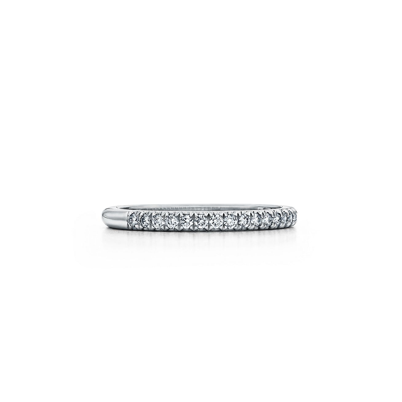 Tiffany Soleste® Half Eternity Ring in Platinum with Diamonds