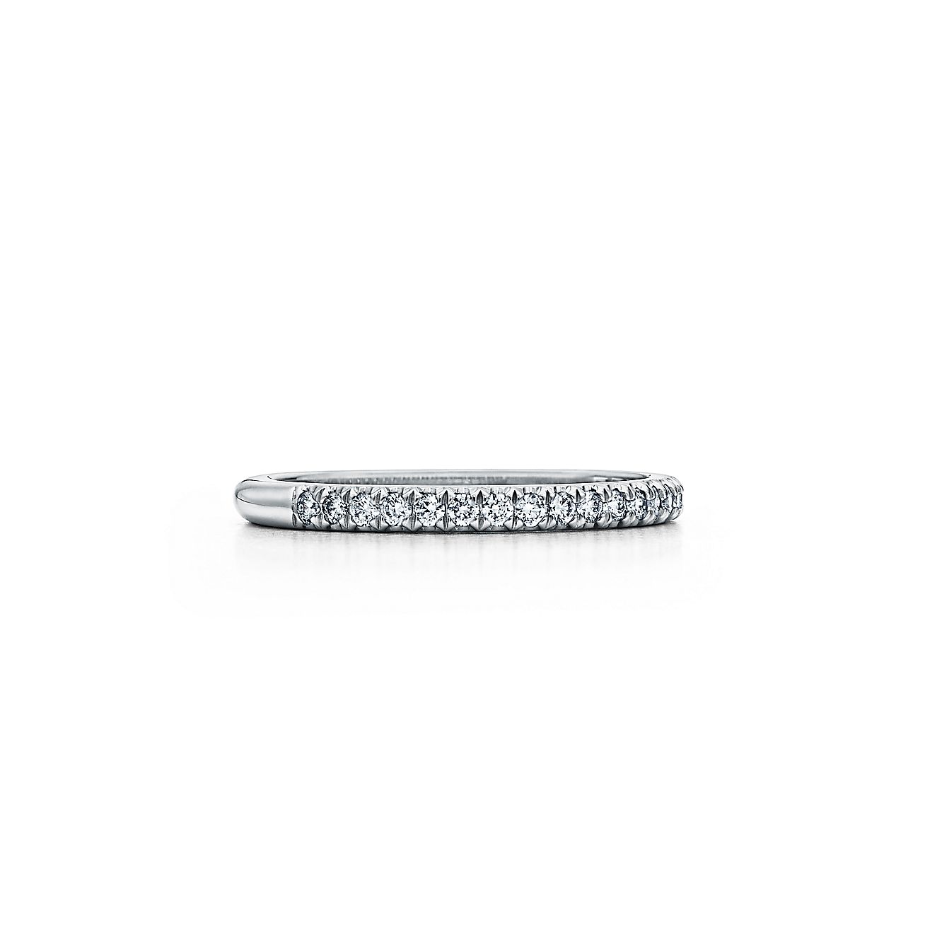 Tiffany SolesteHalf Eternity Ring in Platinum with Diamonds