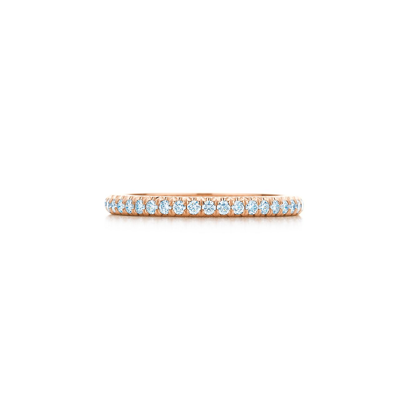 Tiffany Soleste® Half Eternity Ring in Rose Gold with Diamonds | Tiffany &  Co. US