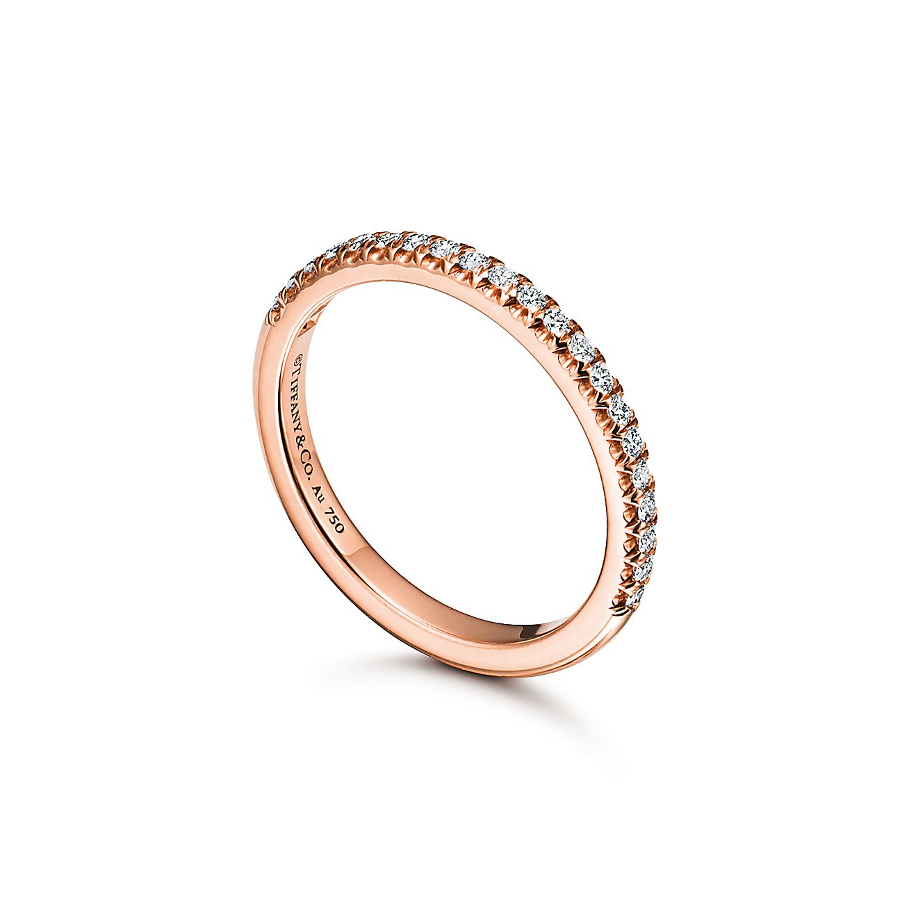 Tiffany Soleste Half Eternity Ring in Rose Gold with Diamonds