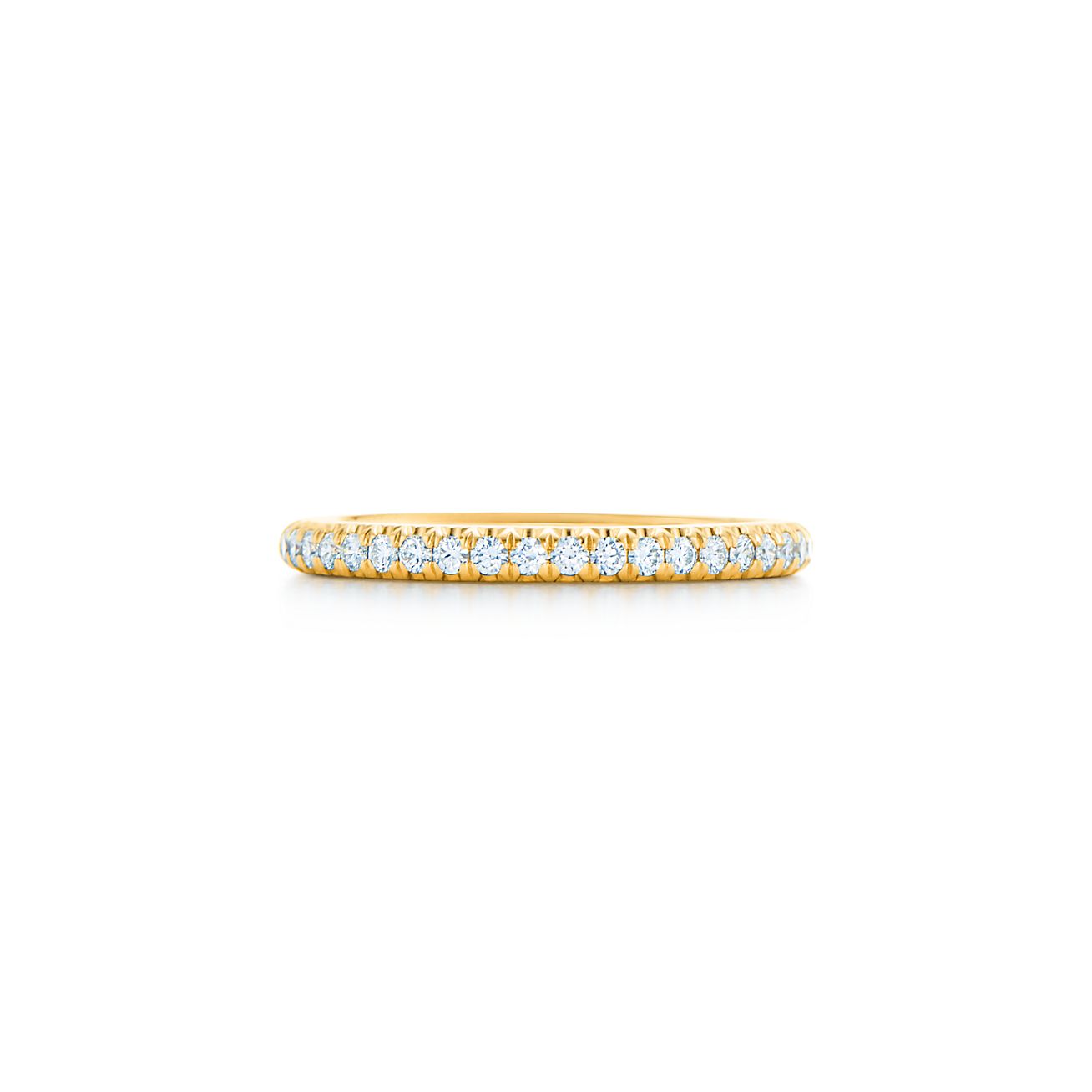 Tiffany Soleste Half Eternity Ring in Yellow Gold with Diamonds ...