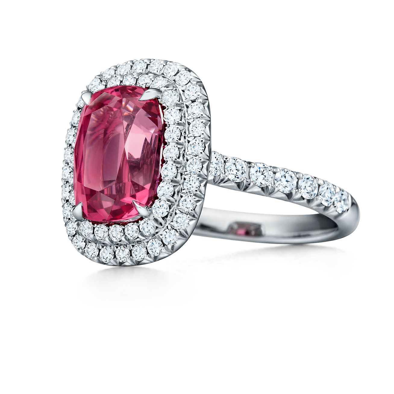 platinum with a 3.28-carat pink spinel 