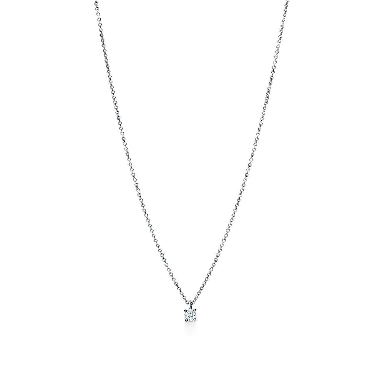 Tiffany solitaire diamond pendant in platinum. | Tiffany & Co.
