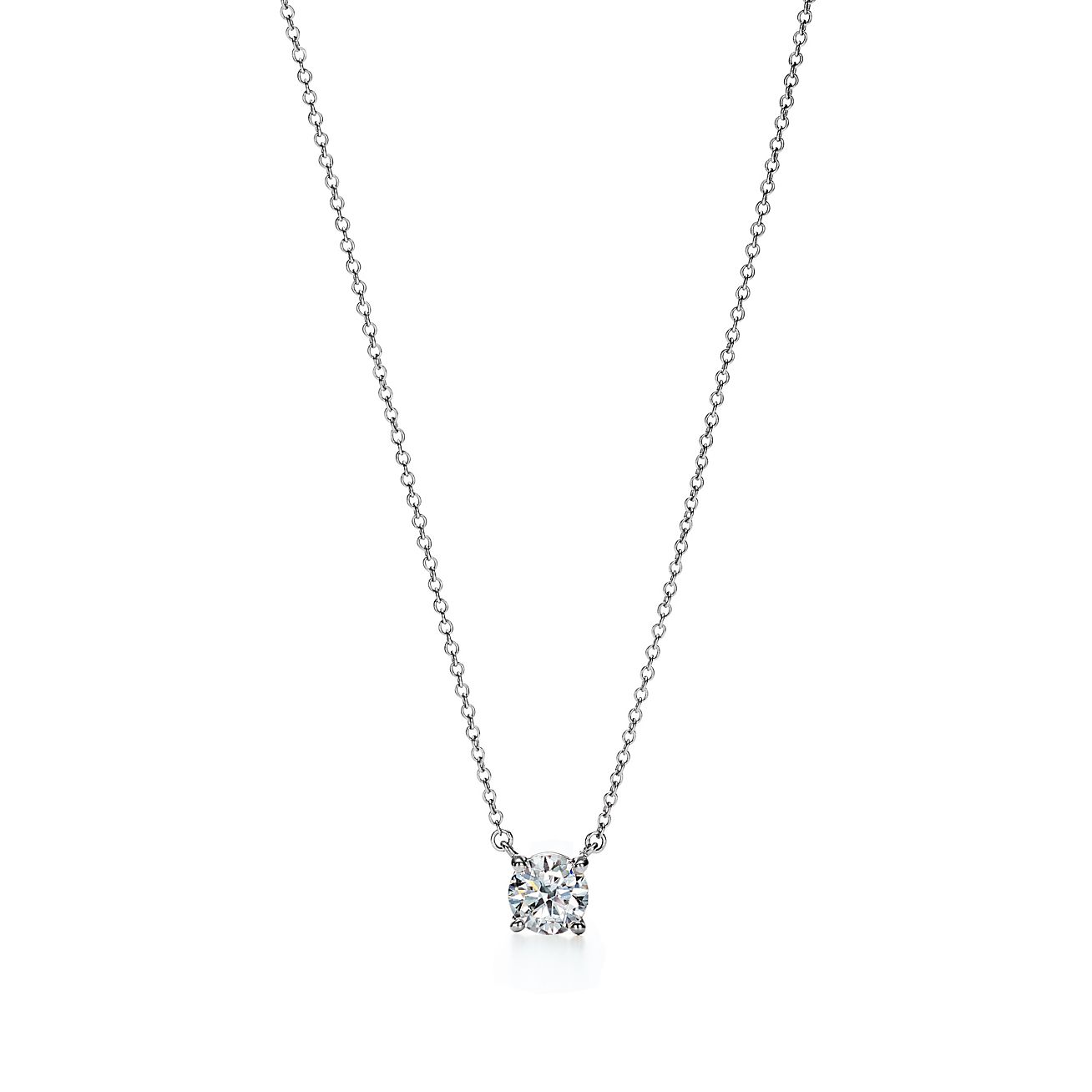 Tiffany solitaire diamond pendant clearance
