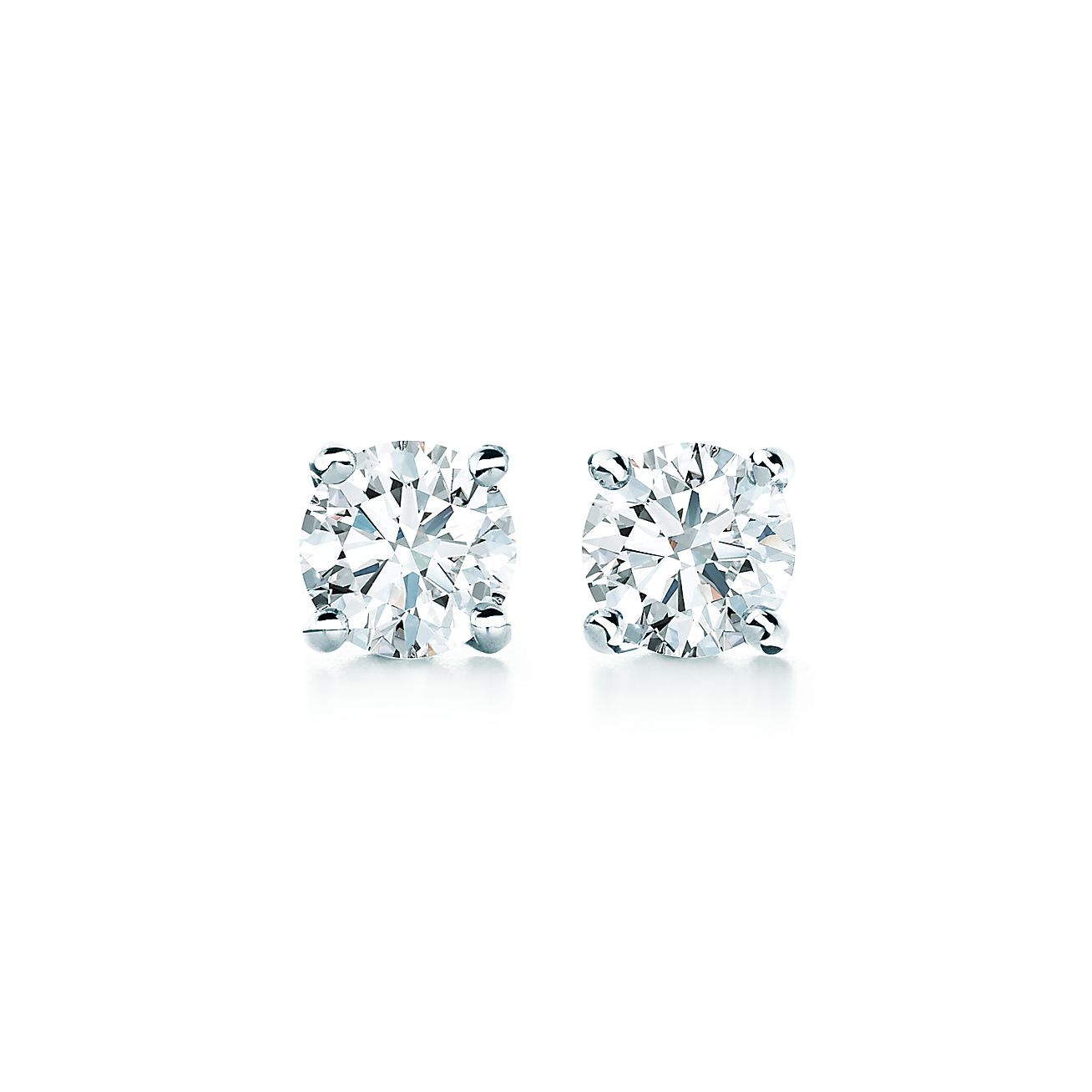 Tiffany Solitaire Diamond Stud Earrings