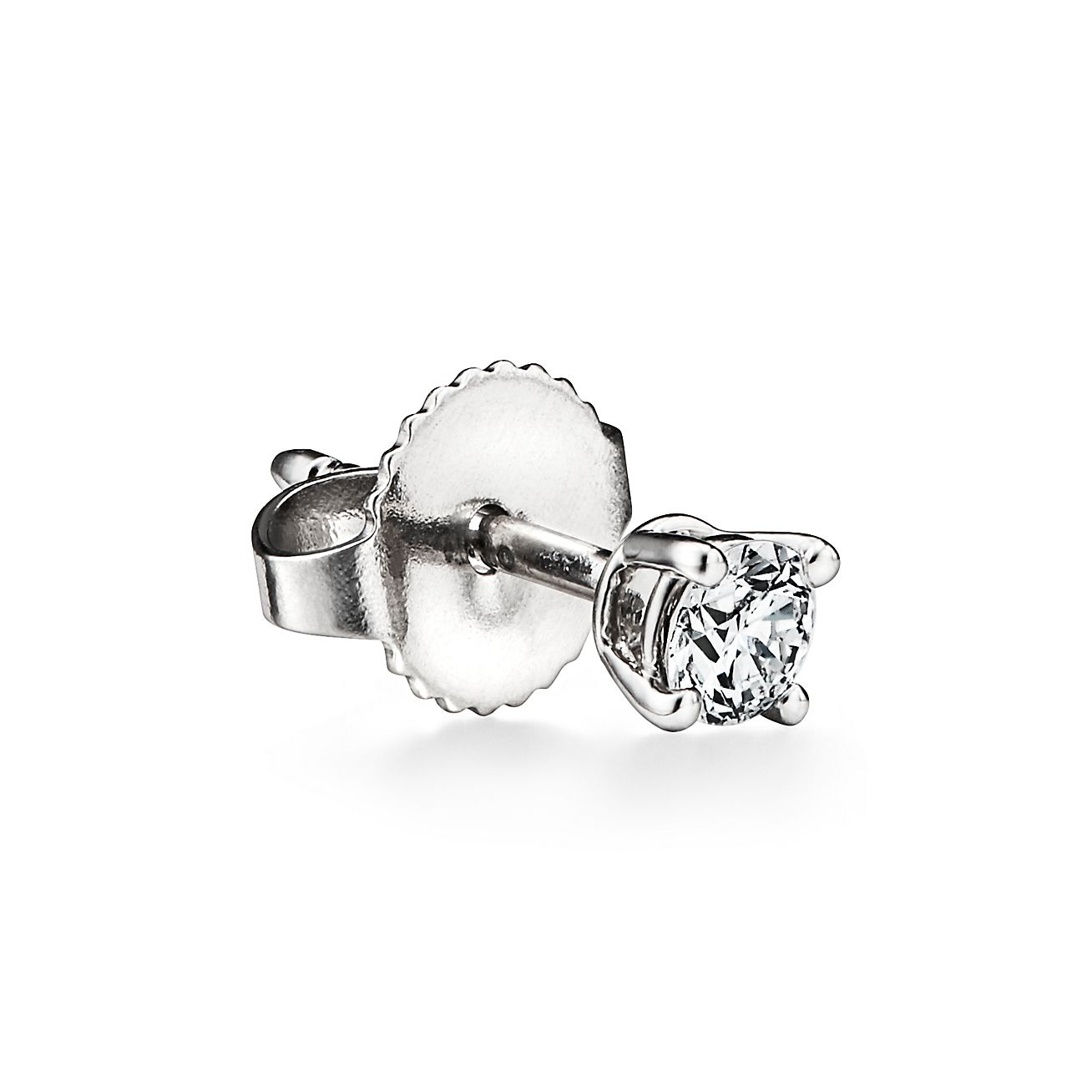 Tiffany Soleste® earrings in platinum with round brilliant diamonds. |  Tiffany & Co.
