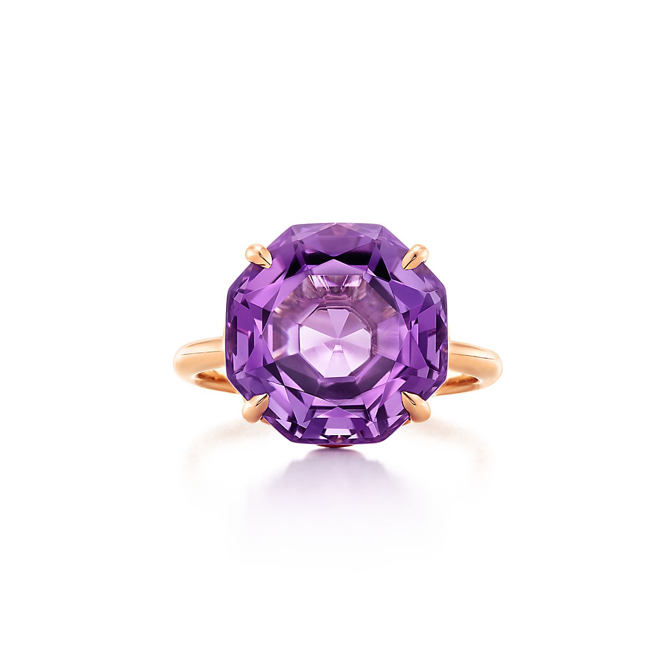 Tifffany Sparklers ring in 18k rose gold with an amethyst. | Tiffany & Co.