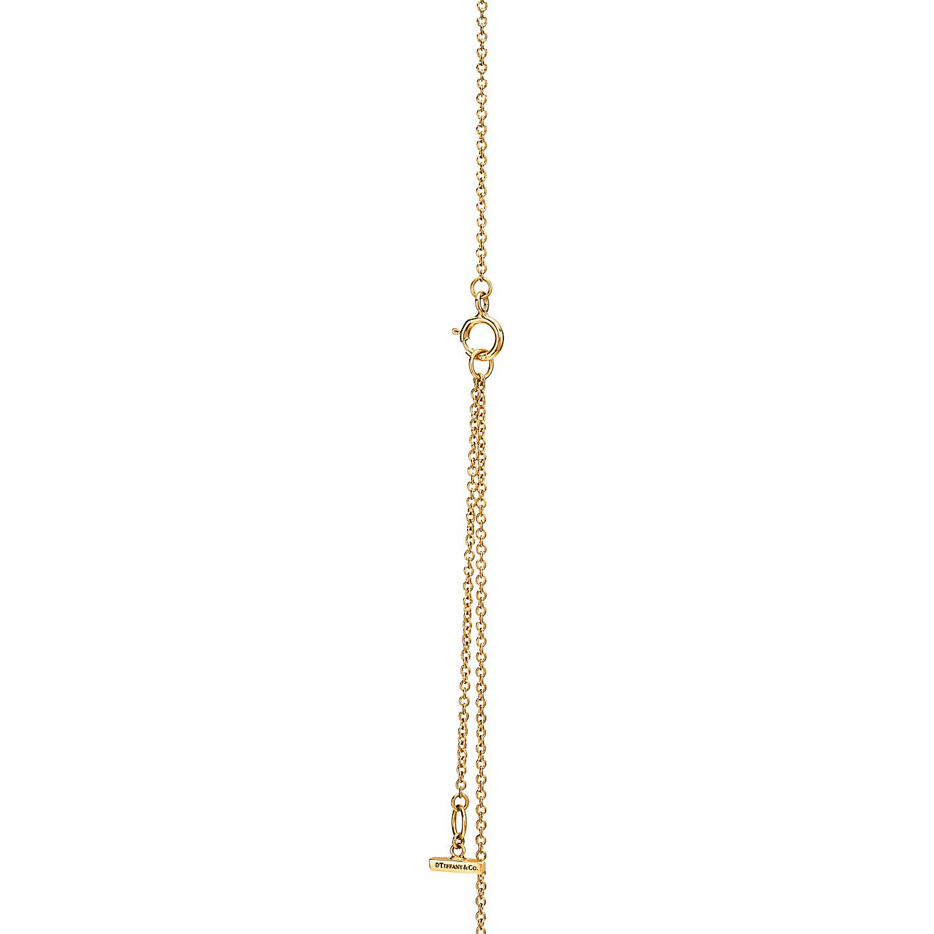 Tiffany T Diamond and Mother-of-pearl Circle Pendant in Gold - Alternate shot 1 - Alternate shot 2