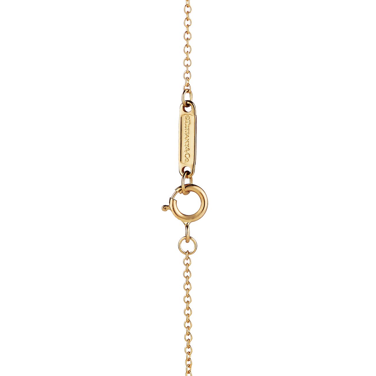 Tiffany T diamond circle pendant in 18k 