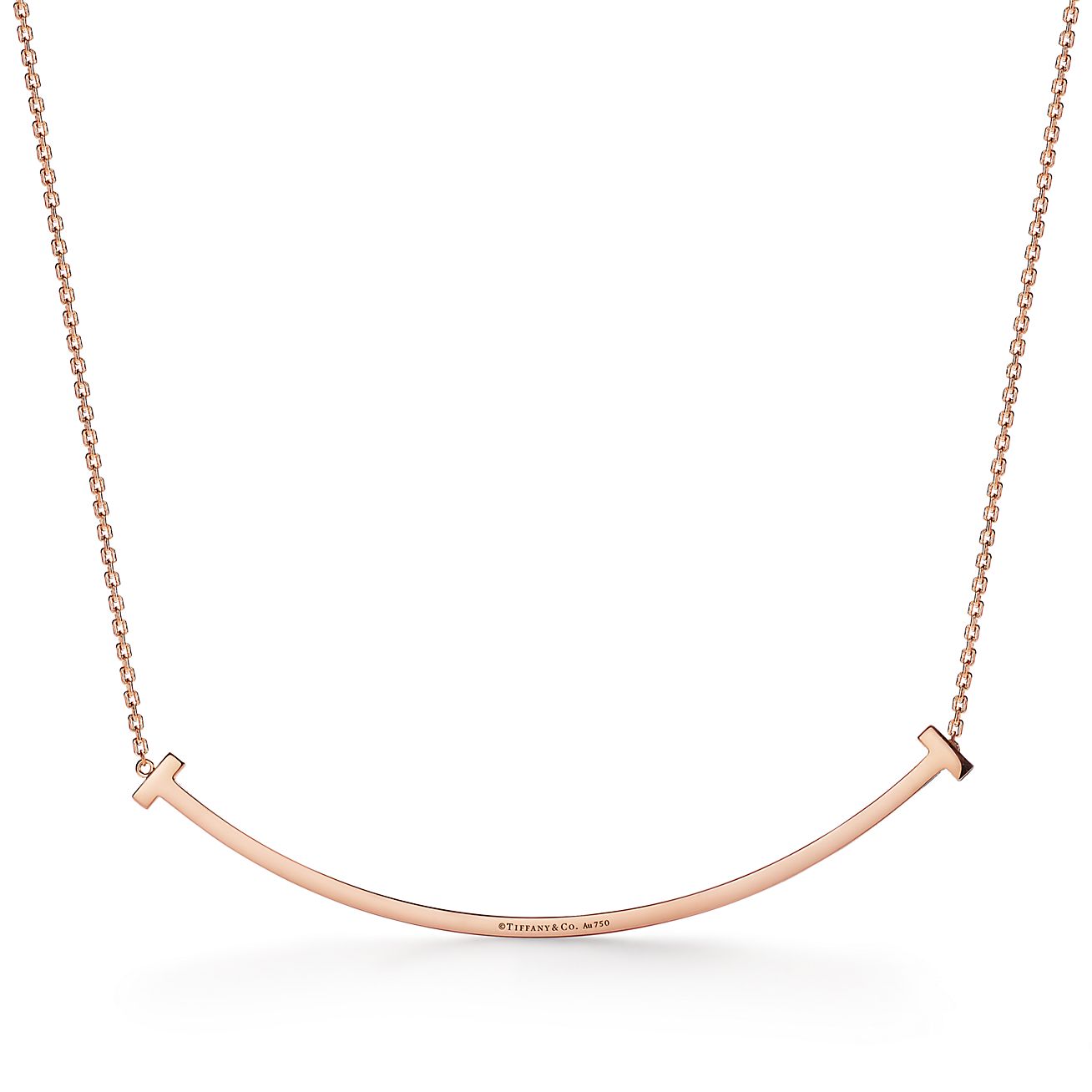 tiffany t smile necklace gold