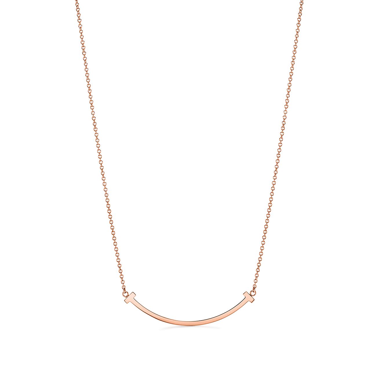 tiffany co smile necklace rose gold